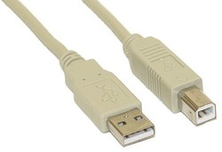 Inline 34555H, 5 M, Usb A, Usb B, Hanstik/Hanstik, 0,48 Gbit/Sek., Beige