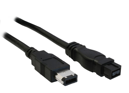 InLine FireWire M-M 1m, FireWire 400 (IEEE 1394/IEEE 1394a), 6-p, 9-p, Sort, Hanstik/Hanstik, 400 Mbit/s