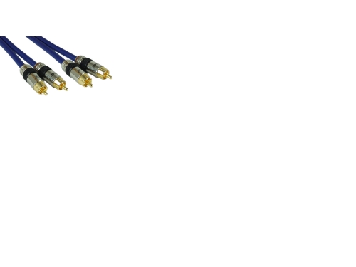 Inline 4043718018208, 2 X Rca, Hanstik, 2 X Rca, Hanstik, 10 M, Blå