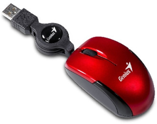 Genius Micro Traveler, Optisch, Usb Typ-A, 1200 Dpi, Rot