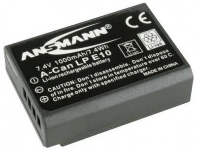 Ansmann A-Can Lp-E10 - Akkus - Li-Ion - 1000 Mah - Für Canon Eos 1500, 2000, 3000, 4000, Kiss X80, Kiss X90, Rebel T100, Rebel T7, Rebel T7+