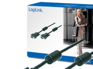LogiLink VGA, M/M, 10m, 10 m, VGA (D-Sub), VGA (D-Sub), Sort, Hanstik/Hanstik, RoHS