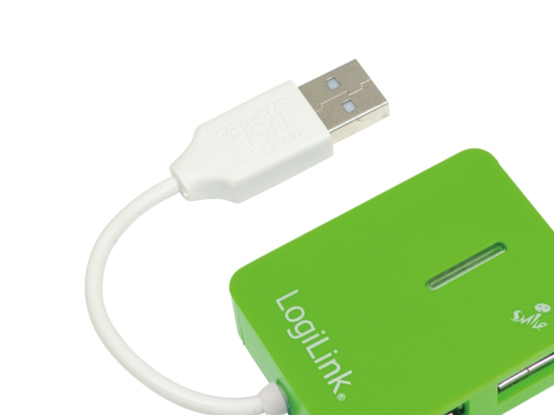 Logilink Usb 2.0 4-Port Hub, 480 Mbit/S, Grün, Windows 98Se/Me/200/Xp/Vista/2003/7, 450 G