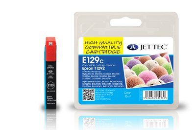 Jet Tec Epson T1292, Cyan, Stylus: SX230, SX235W, SX420W, SX425W, SX430W, SX435W, SX440W, SX445W, SX525WD, SX535WD, SX620FW..., 1 styck, Bläckstråleutskrift, Standardavkastning | Skrivare - Bläck, toner & förbrukningsvaror - Bläck | GameStuff