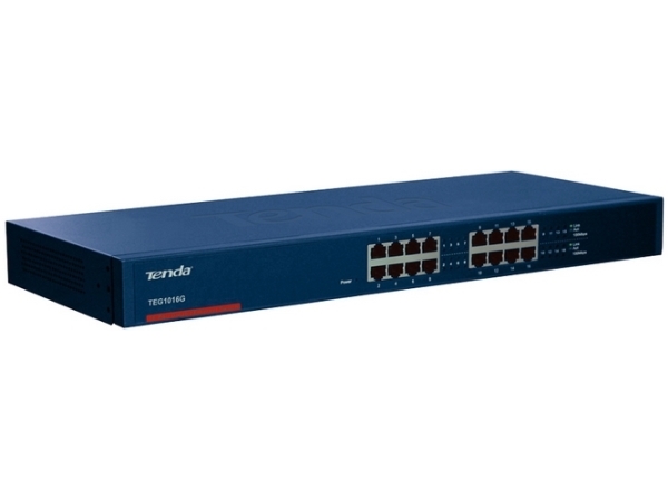 Tenda Teg1016g Netzwerk-Switch Unmanaged Gigabit Ethernet (10/100/1000) 1U Blau