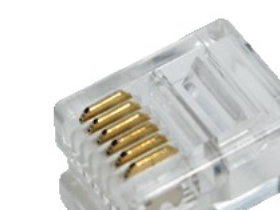 LogiLink RJ12, RJ12, Transparent, Guld, RoHS, 100 stk