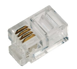 LogiLink RJ10, RJ10, Transparent, Guld, RoHS, 100 stk