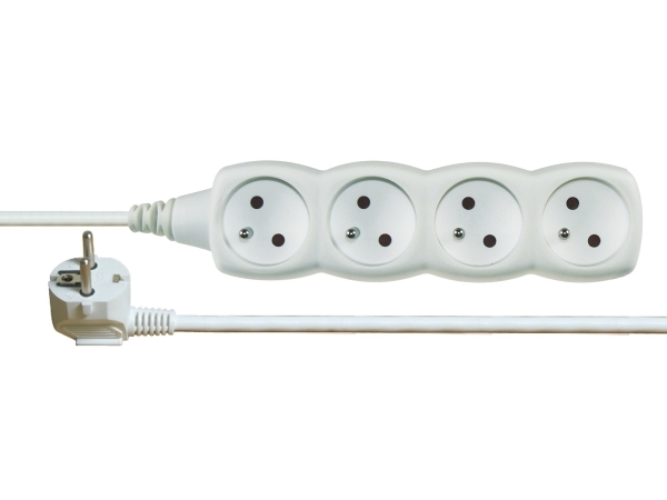 Emos 1902040500, Standard, Weiß, 4 Ac-Ausgänge, 5 M, 250 V, 10 A