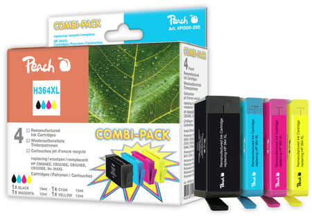 Peach H364xl 2Xbk, C, M, Y Spar Pack Plus Tintenpatronen, Tinte Auf Pigmentbasis, Tinte Auf Farbstoffbasis, 5 Stück(E), Multipack