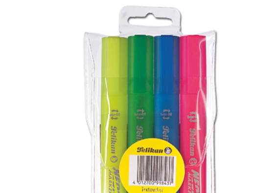 Pelikan 918433, 4 styck, Blå, Grön, Rosa, Gul | Skrivredskap - Märkpennor - Whiteboard pennor | GameStuff