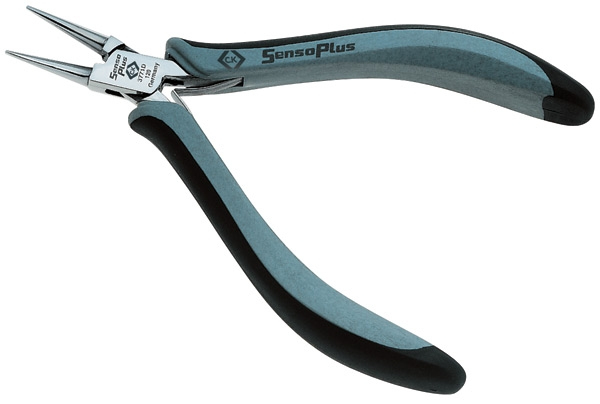 C.K Tools T3771D 120, Rund-næse tænger, Sort, Grå, 130 mm