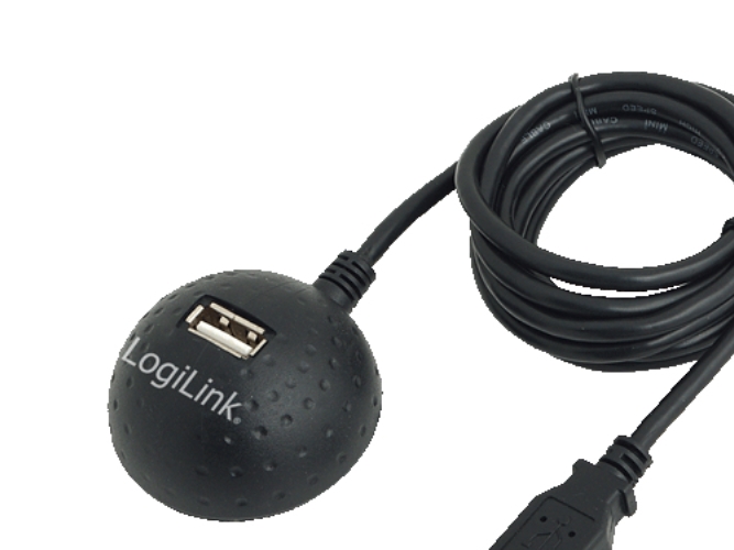 LogiLink Docking Station USB forlængerkabel 1.5m Sort