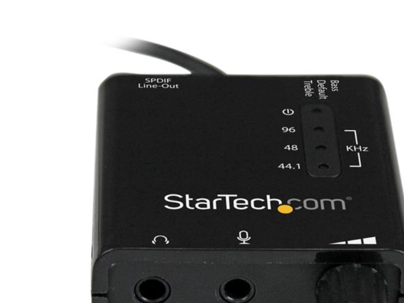 StarTech.com USB Sound Card w/ SPDIF Digital & Stereo Mic - External Sound Card for Laptop or PC - SPDIF Output (ICUSBAUDIO2D) - Lydkort - 24 bit - 96 kHz -