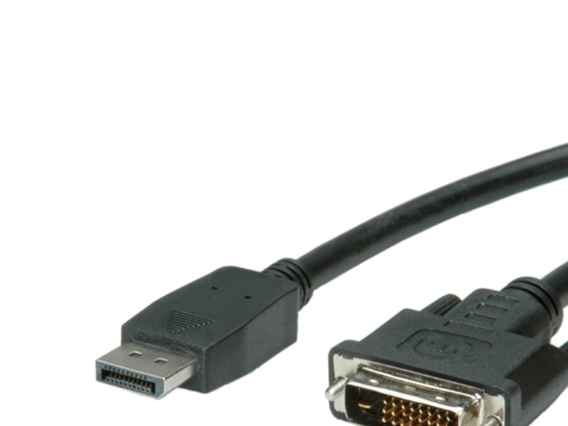 Value 11.99.5611, 3 M, Displayport, Dvi-D, Hanstik, Hanstik, Sort