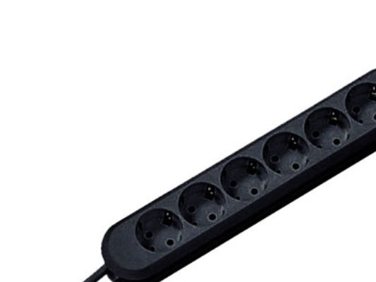 Bachmann Smart - Stikdåse - Output-Stikforbindelser: 6 (Strøm) - 1.5 M Ledning - Sort
