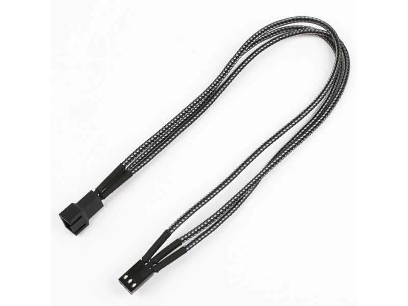 Nanoxia Nx3pv3e, 0,3 M, Molex (3-Pin), Molex (3-Pin), Männlich, Weiblich, Schwarz