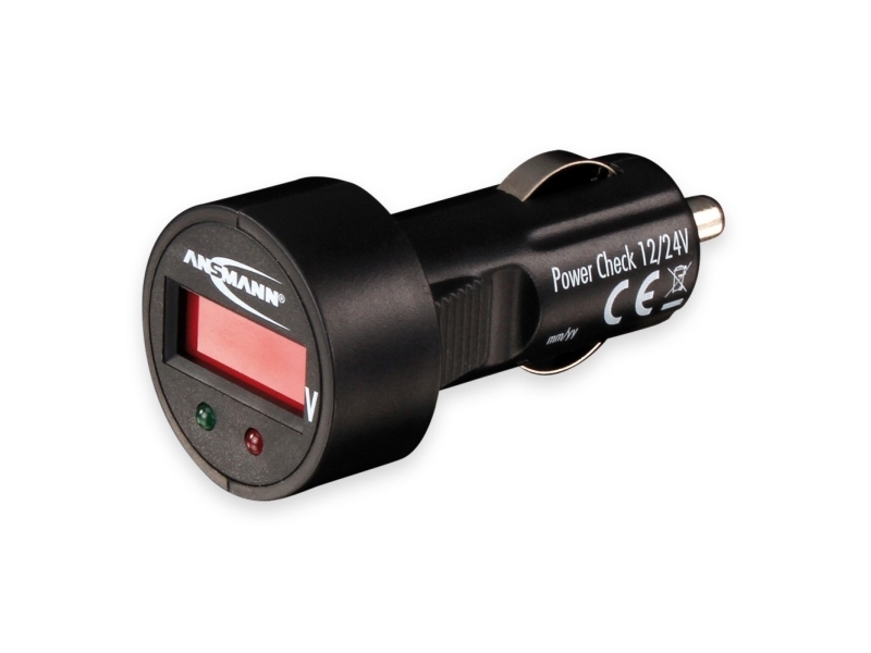 Ansmann PowerCheck12/24V - 1900-0019, Svart | Bilvård & Biltillbehör - Säkerhetsutrustning för Bilen - Batteri underhåll | GameStuff