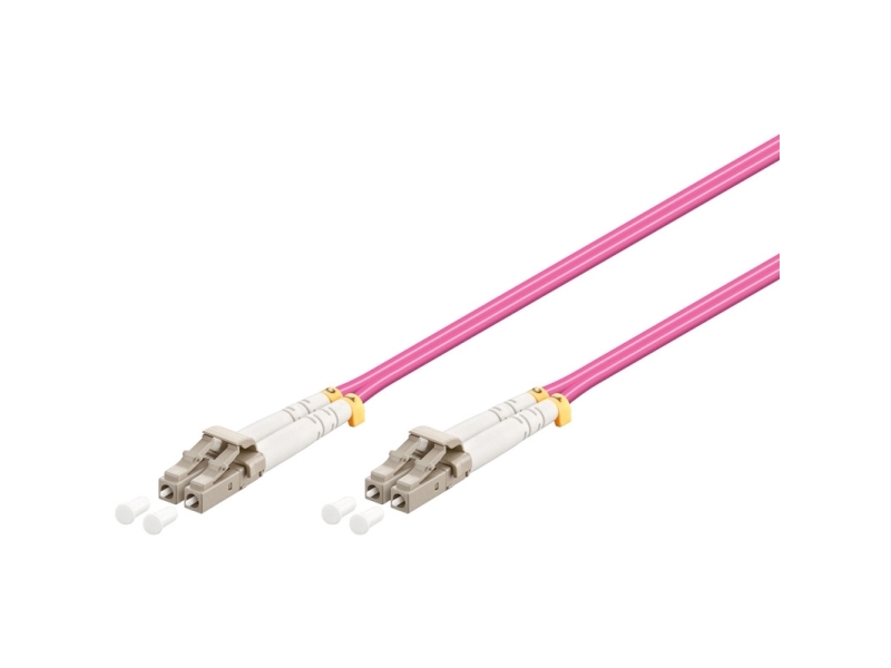 Fiberoptisk netværkskabel OM4 1 m - Goobay, LC-LC, halogenfri