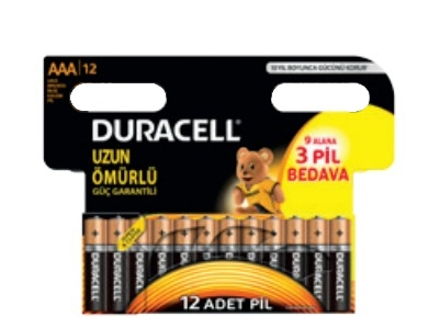 Duracell 5000394203389, Einwegbatterie, Aaa, Alkali, 1,5 V, 12 Stück(E), Schwarz, Bronze, Silber