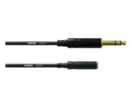 Cordial CFM 3 VY, 3.5mm, Hanstik, 6.35mm, Hunstik, 3 m, Sort