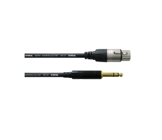 Cordial Cfm 1.5 Fv, 6.35Mm, Hanstik, Xlr (3-Pin), Hunstik, 1,5 M, Sort