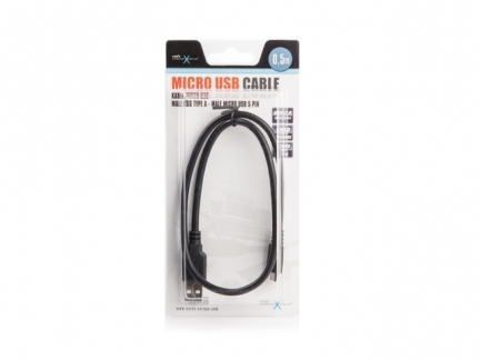 Natec 0.5M Usb A- Micro Usb B, 0,5 M, Usb A, Micro-Usb B, Usb 2.0, Männlich/Männlich, Schwarz