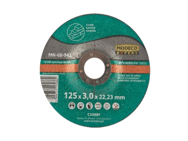 Modeco Convex Grinding Wheel For Cutting Concrete 125Mm 25Pcs. - Mn-68-942