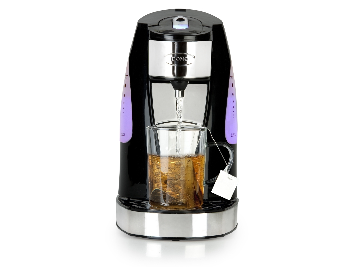 Domo My Tea, 1,5 L, Schwarz, Edelstahl, Wasserstandsanzeige