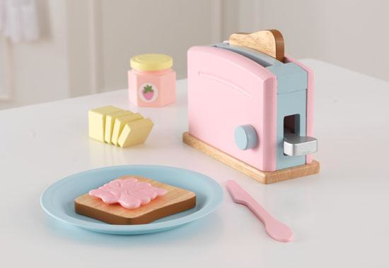 KidKraft Pastel Toaster Set, Pige, Flerfarvet, 70 mm, 180 mm, 160 mm, 1 kg