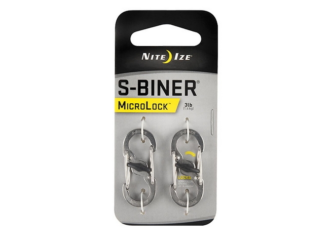 NITE Ize NI-LSBM-11-2R3 Karbinhake MicroLock S-Biner 2 35 mm x 15 mm x 7 mm 2 st | Utomhus - Camping - Övrig utrustning | GameStuff