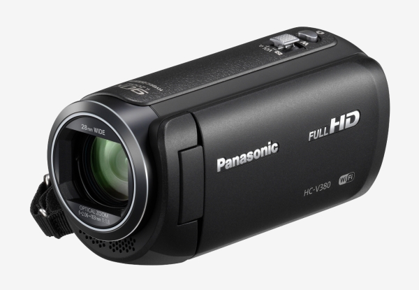 Panasonic HC-V380 Videokamera - 1080p / 50 - 2.51 MP - 50x optisk zoom - flashkort - Wi-Fi
