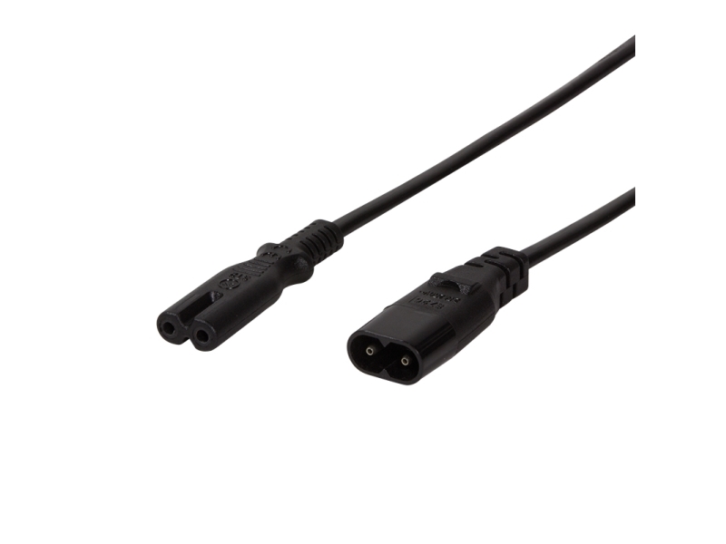 LogiLink 2m, IEC 60320-C8/IEC 60320-C7, 2 m, C8-kontakt, C7-kontakt | EL Artiklar - Kablar och ledningar - Förlänga kabel och trådar | GameStuff