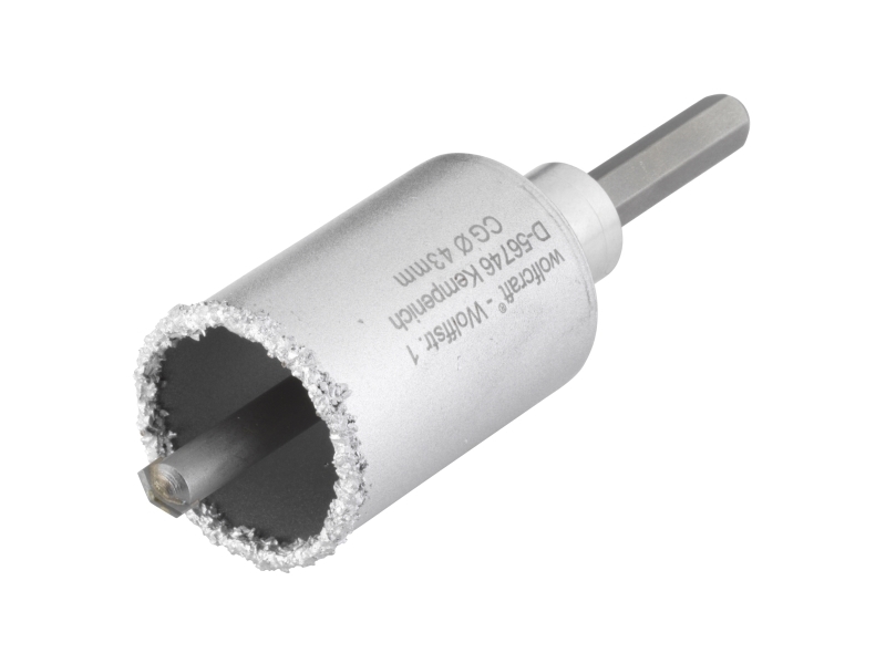 Wolfcraft Gmbh 3894000 Enkelt Boremaskine Mursten Gipsvæg Flise Rustfrit Stål Tungsten Carbide Lakeret Tcc Sekskantet Skaft