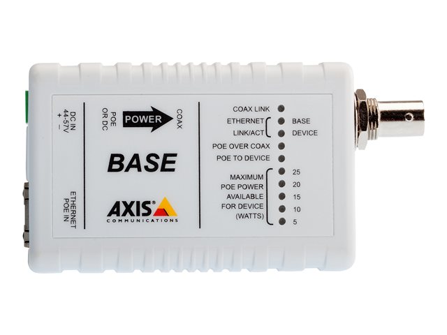 Axis T8641 Ethernet Over Coax Base Unit Poe+ Medieomsætter 100mb Lan Over Coax 10base 100base Bnc For Axis P1346 P1346