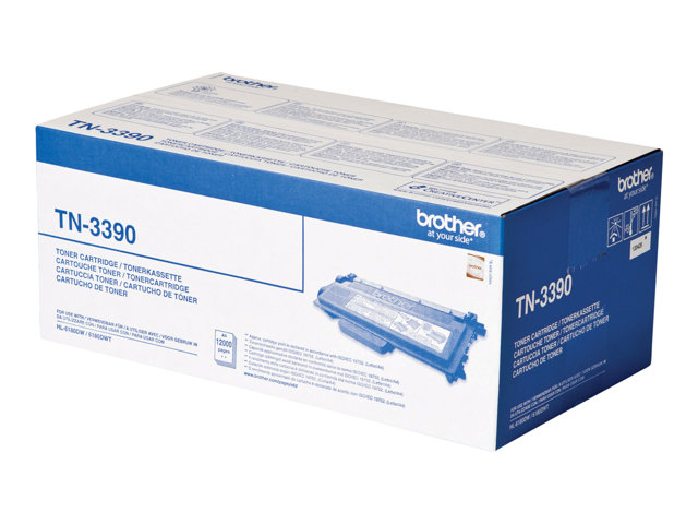 Brother Tn3390 - 2 Pakker - Sort - Original - Tonerpatron - For Brother Dcp-8250Dn, Hl-6180Dw