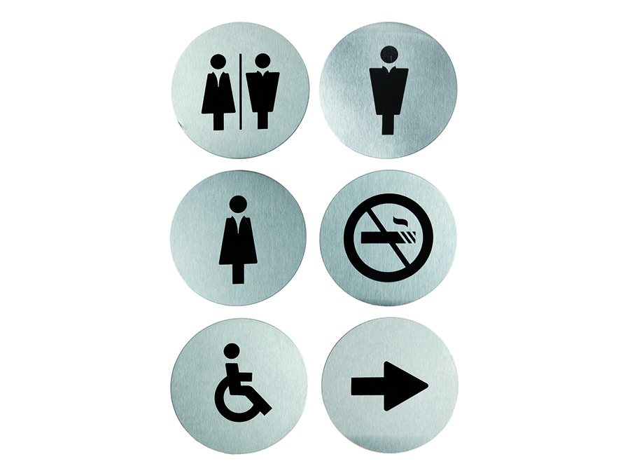 Securit® skiltesæt i rustfrit stål | Papper & Emballage - Märkning - Namnbrickor | GameStuff