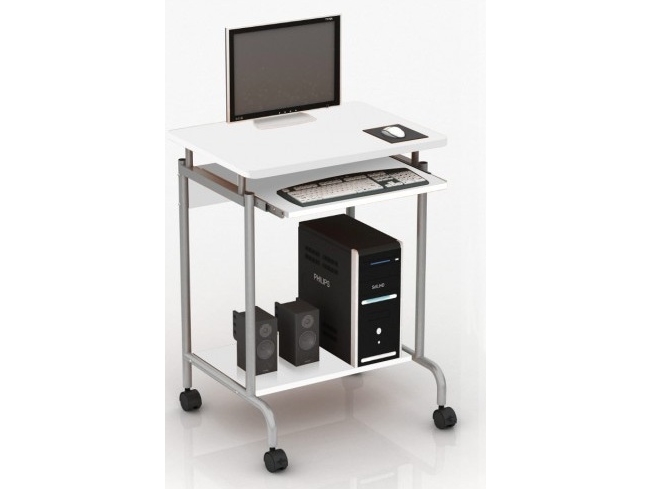 Techly Ica Tb S005w Lige Rektangulær Form Mdf Metal Hvid Hvid