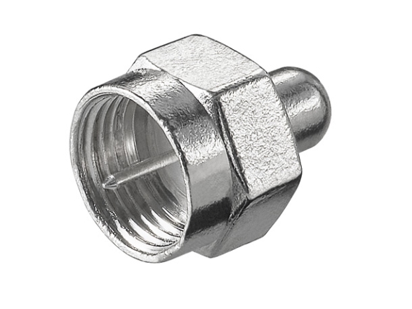 Goobay 11393, Torr, Typ F, Hankoppling, 75 O, Silver, Rostfritt stål, 10,8 mm | EL Artiklar - Antenn - Antenn | GameStuff