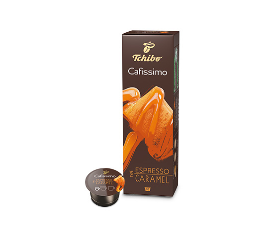Tchibo Espresso Caramel 10Pcs, Kaffeekapsel, Americano, Espresso, Medium Geröstet, Braun, 10 Stück(E)