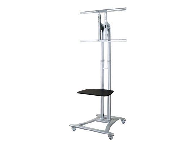 Neomounts Plasma-M1800e Tv-Trolley 27-70", Tragbarer Bodenständer, Silber, Stahl, 50 Kg, 68,6 Cm (27"), 177,8 Cm (70")