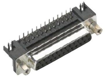 Harting 09 68 263 5812, D-Sub, Schwarz, Edelstahl, Stecker, Abgewinkelt, Stahl, Thermoplastisches Harz, Kupfer