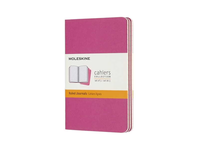 Moleskine Cahier, Monoton, Pink, 64 Ark, 70 G/M², Linieret Papir, Universel