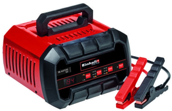 Einhell CE-BC 15 M, 12 V, 230 V, 50 hz, LED, Överbelastning, Kortslutning, Svart, Röd | Bilvård & Biltillbehör - Säkerhetsutrustning för Bilen - Batteri underhåll | GameStuff
