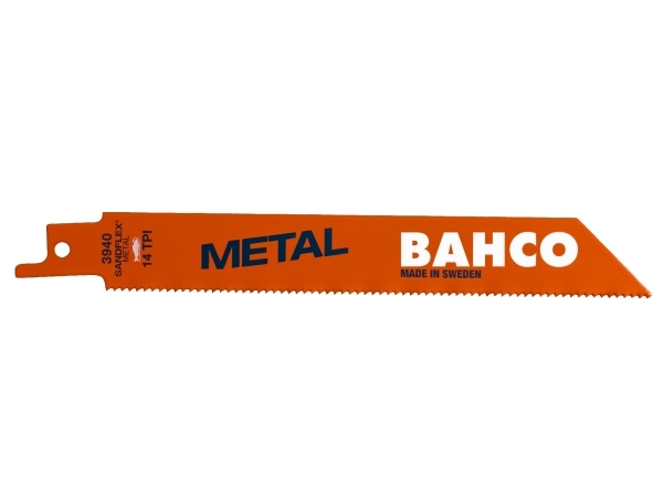 Bahco 3940-228-18-ST-5P, Sticksågsblad, Metall, Snabbstål (HSS), Orange, 0,9 mm, 22,8 cm