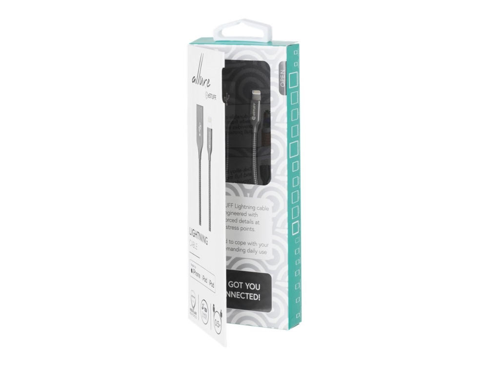 Lightning Cable Mfi 1,5M Steel 8Pin Lightning - Usb A Male