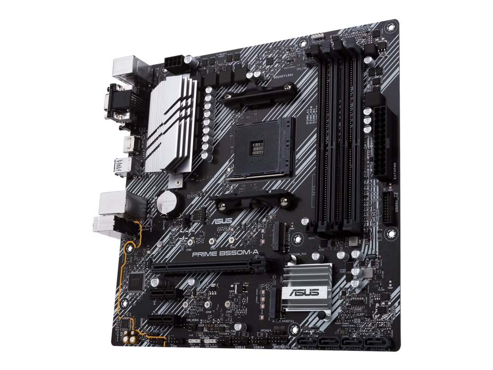 Asus Prime B550m-A - Bundkort - Micro Atx - Socket Am4 - Amd B550 Chipset - Usb 3.2 Gen 1, Usb 3.2 Gen 2 - Gigabit Lan - Onboard Grafik (Cpu Påkrævet
