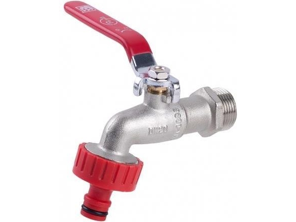 Perfexim tappeventil 3/4 i støbejern, galvaniseret, hurtigkobling til slange, 3099 G3/4 PN10 DN20 (F301-009-0200-005)
