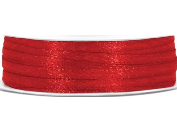 Rotes Satinband 3Mm