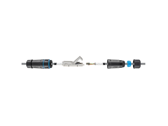 Goobay 44414, Idc, Schwarz, Blau, Buchse/Buchse, Gerade, Kunststoff, Cat6a