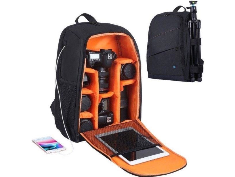 Puluz Wasserdichter Fotoringrucksack (Schwarz)
